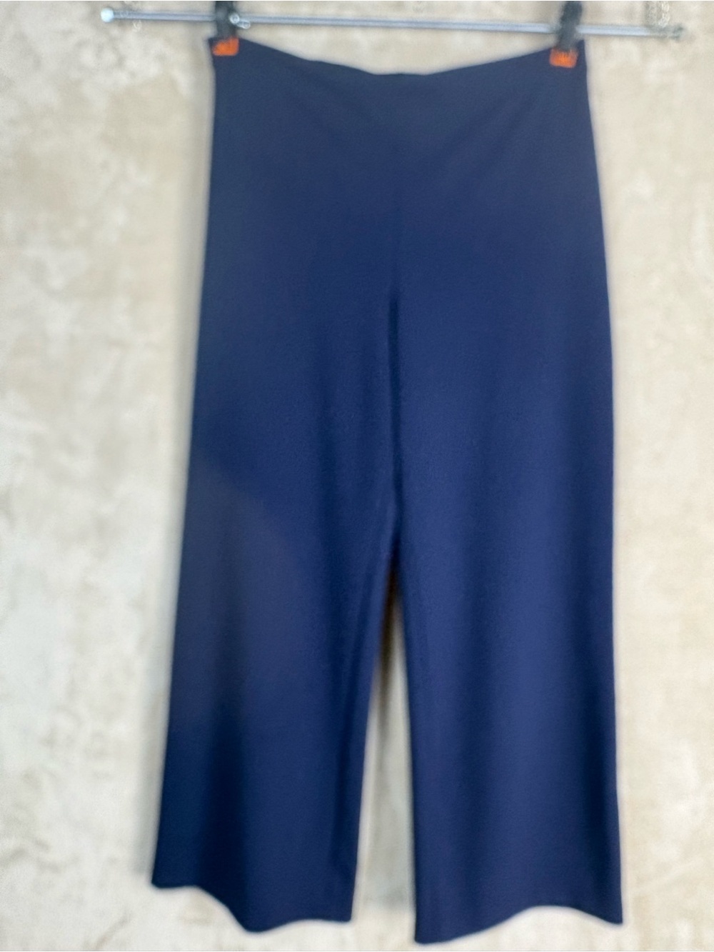 High-Rise Wide-Leg Pants in Navy
